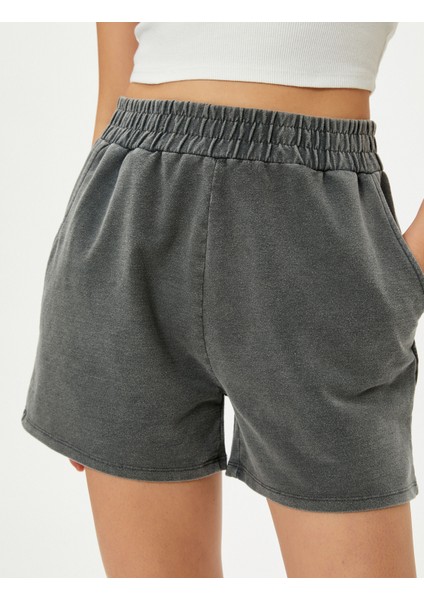 Beli Lastikli Şort Mini Cepli Normal Bel indirimleri