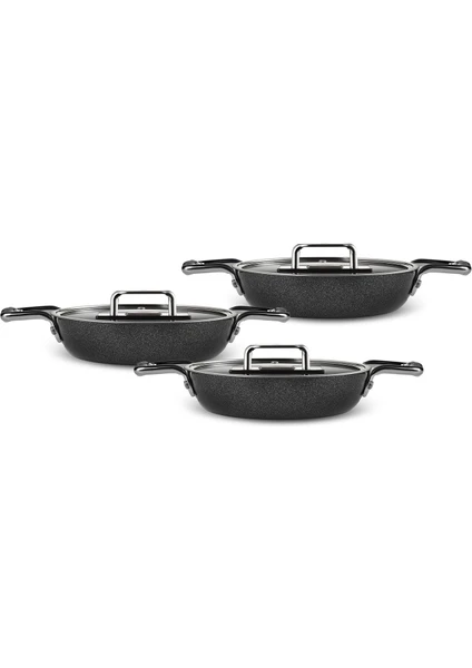 Swiss Crystal Mastermaid 6 Parça Sahan Set Shiny Black