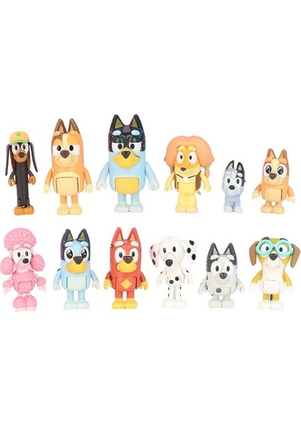 Hw Hot Shopping 12'li Bluey Friends Collie Oyuncak Seti (Yurt Dışından)