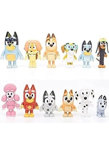 12'li Bluey Friends Collie Oyuncak Seti (Yurt Dışından)