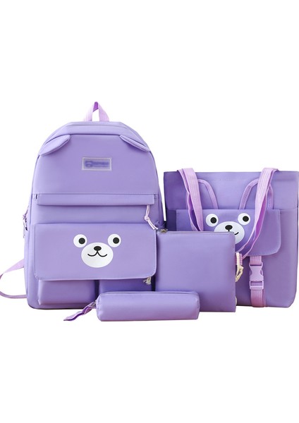 Beş Parçalı Büyük Kapasiteli Renk Engelleyici Kanvas Sırt Seti Çanta (Yurt Dışından)