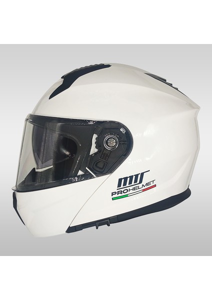 M-966 Motosiklet Kaskı White