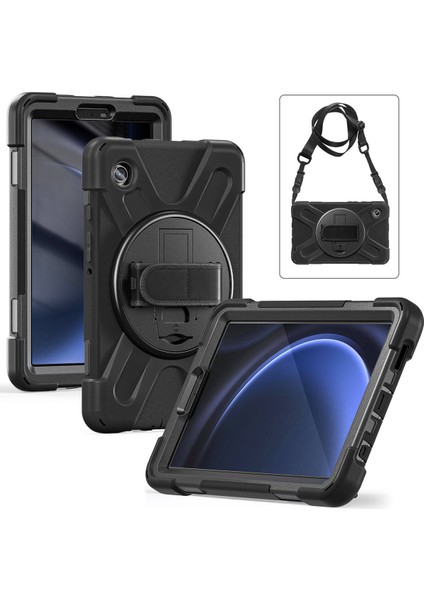 Samsung Galaxy Tab A9 SM-X110 Kılıf Askılı Standlı Tank Koruyucu Dönebilen Kapak (Defender) fırsatları
