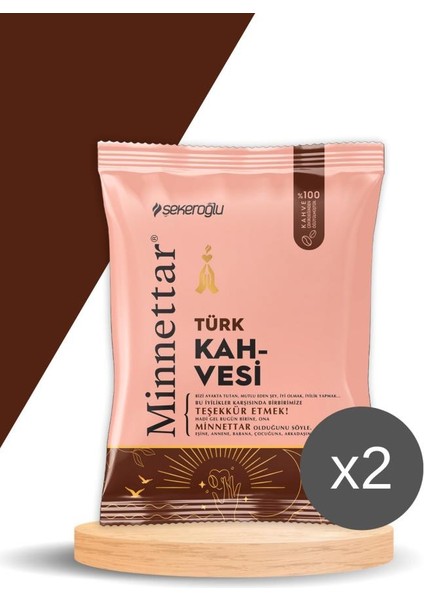 Minnettar Türk Kahve 2 x 100 gr ( 2 Paket )