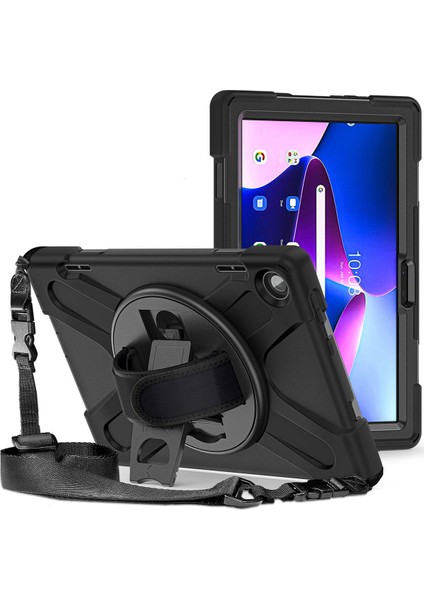 Lenovo Tab M10 Hd (2.nesil) 2022 Kılıf Askılı Standlı Tank Koruyucu Dönebilen Kapak (Defender) fiyatları