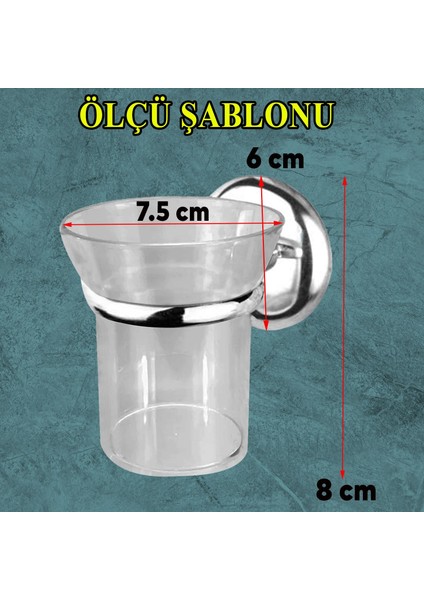 Diş Fırçalık Vidalı Banyo Diş Fırçası Kabı Kutusu Krom Kristal