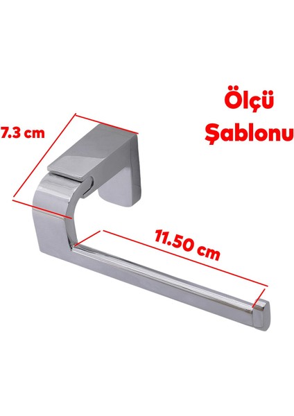 Tuvalet Kağıtlık Aparat Açık Wc Kağıt Standı Bez Havluluk Paslanmaz Metal Sağlam Vidalı Krom Renk