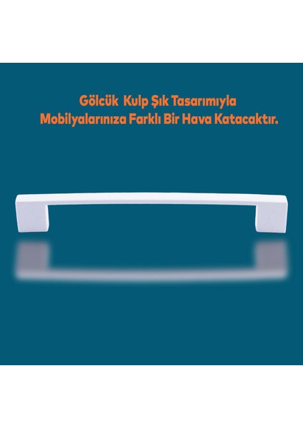 Gölcük Düz (160 mm - 16 cm) Beyaz Metal Mobilya Mutfak Çekmece Dolap Dolabı Kapak Kulbu Kulpu Kulpları modelleri