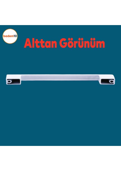 Gölcük Düz (160 mm - 16 cm) Beyaz Metal Mobilya Mutfak Çekmece Dolap Dolabı Kapak Kulbu Kulpu Kulpları fırsatları