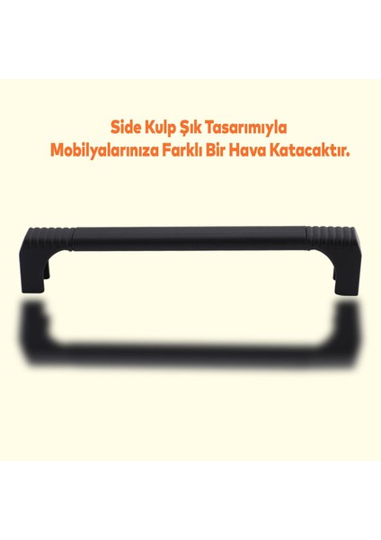 Side Mutfak Kulbu Çekmece Dolap Kulpu Metal Kulp Mobilya Dolabı Kulpları Renk 128 mm Siyah modelleri