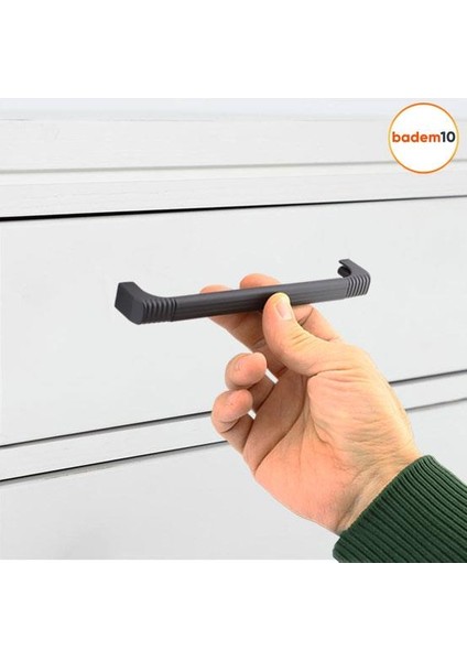 Side Çekmece Dolap Kulpu Mutfak Kulbu Metal Kulp Mobilya Dolabı Kulpları Renk 160 mm Siyah indirimleri