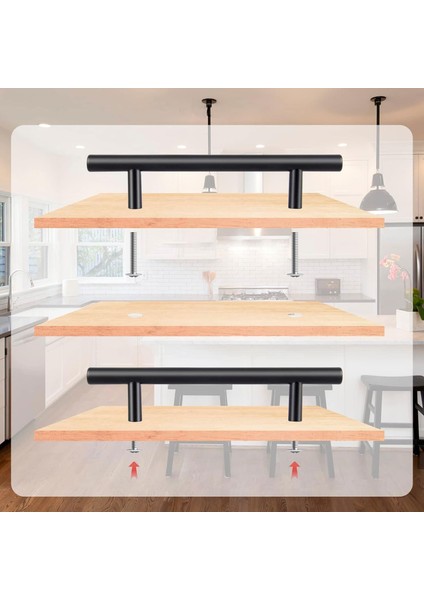 Rosemary Mobilya Mutfak Çekmece Dolap Kapak Kulpu Kulbu 224 mm Mat Siyah Metal Kulp fırsatları