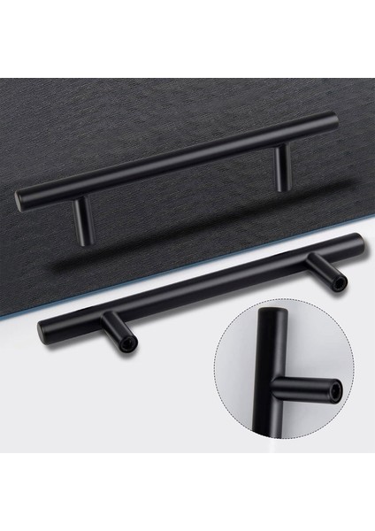 Rosemary Mobilya Mutfak Çekmece Dolap Kapak Kulpu Kulbu 224 mm Mat Siyah Metal Kulp indirimleri