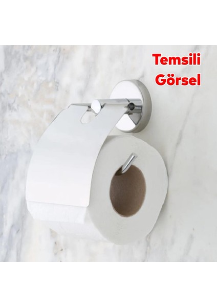 Tuvalet Kağıtlık Aparat Kapalı Wc Kağıt Standı Paslanmaz Metal Sağlam Vidalı Krom Renk