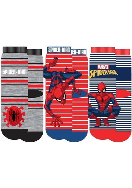 Spıderman 21559 Lisanslı Çocuk 3'lü Soket Çorap