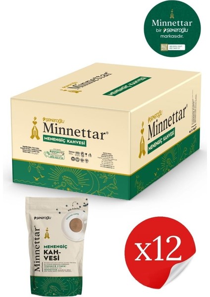 Minnettar Menengiç Kahvesi Toz 12 x 165 gr ( 12 Adet )