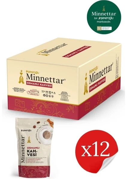 Minnettar Osmanlı Kahve 12 x 165 gr ( 12 Paket )