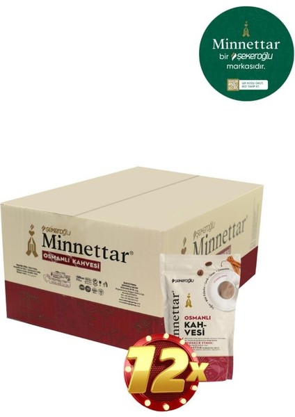 Minnettar Osmanlı Kahve 12 x 165 gr ( 12 Paket )