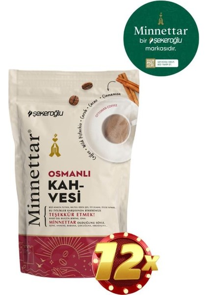 Minnettar Osmanlı Kahve 12 x 165 gr ( 12 Paket )