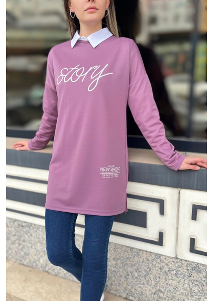 11414-LILA Tunik