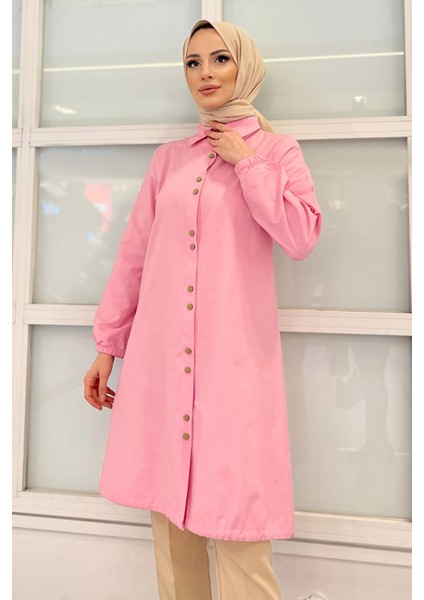 11420-PEMBE Tunik