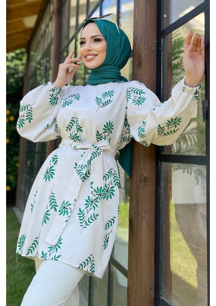 11552-YESIL Tunik