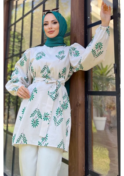 11552-YESIL Tunik