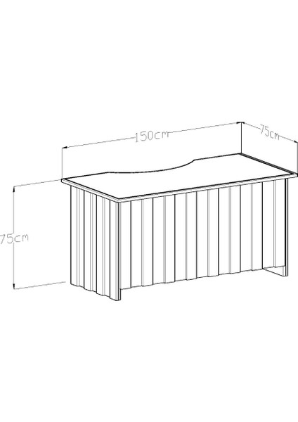 Givayo Wood's Toucan Ofis Masası 150X75 Mdf