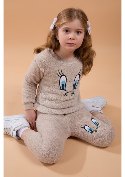 23797-BEJ Peluş Çocuk Takım