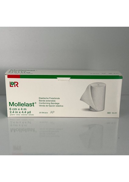 Mollelast Parmak Kompresyon Bandajı 6 cm x 4 m - 19411 - 1 Kutu (20 Adet)