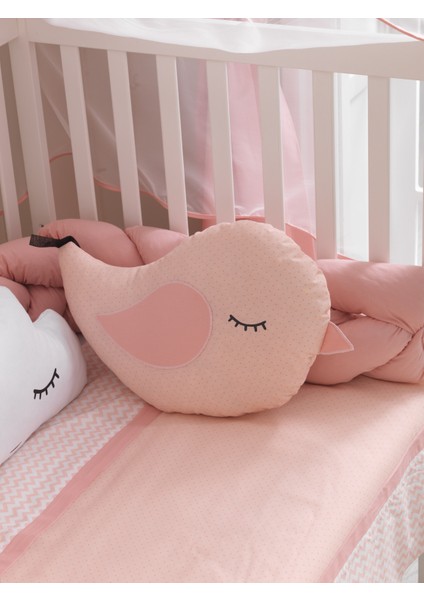 Soft Baby Poli Pembe Örgü Beşik Uyku Seti