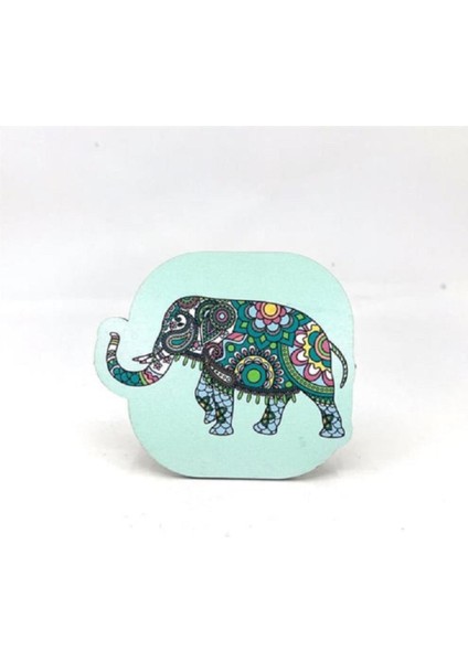 Fil Baskılı Ahşap Bardak Altlığı