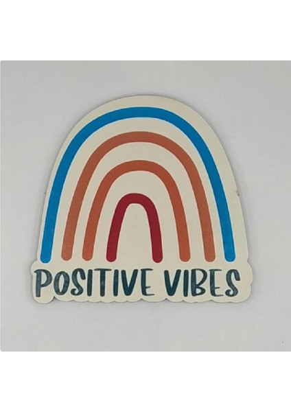 Positive Vibes Baskılı Ahşap Bardak Altlığı
