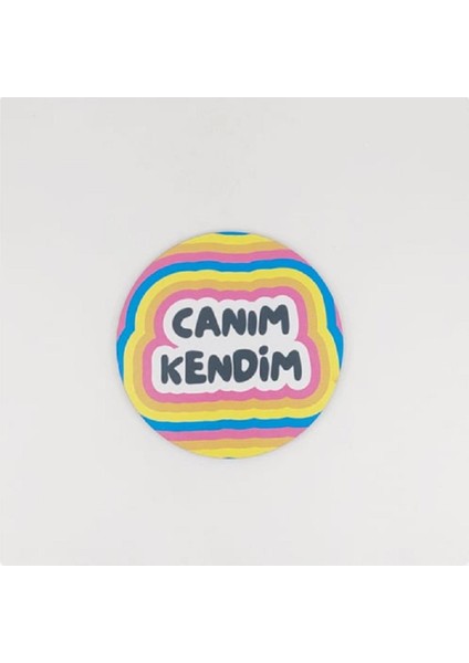 Canım Kendim Baskılı Ahşap Bardak Altlığı