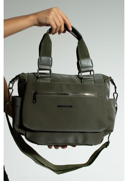 Kadın Çok Gözlü Suya Dayanıklı Ayarlanabilir Çapraz Askılı El ve Omuz Çantası