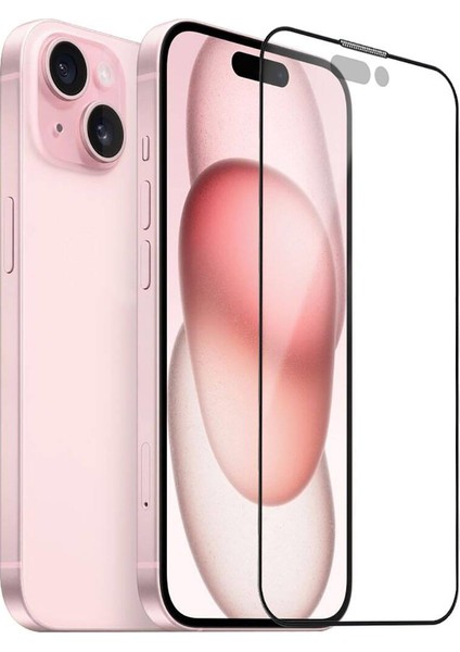 iPhone 15 Pro Max Uyumlu Anti-Dust Warrior 9d Full Cover Temperli Cam Ekran Koruyucu