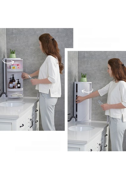 Weırsoın Yaratıcı Banyo Köşe Depolama Rafı, Mutfak ve Banyo Döner Depolama Rafı, Lavabo Üçgen Depolama Rafı (Yurt Dışından) modelleri