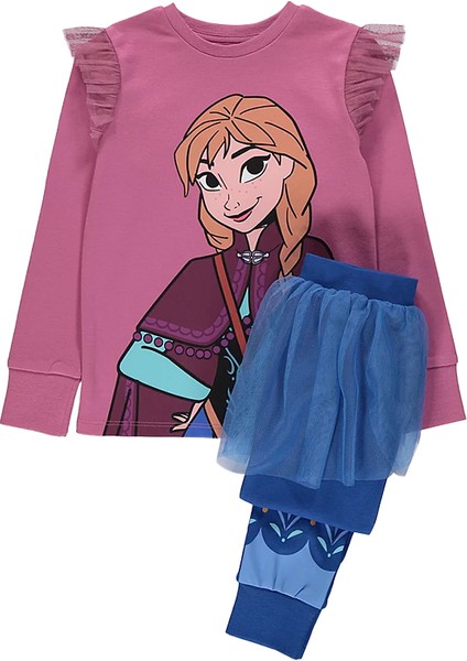 Disney Frozen Anna Kız Çocuk Tütülü Pijama Takımı