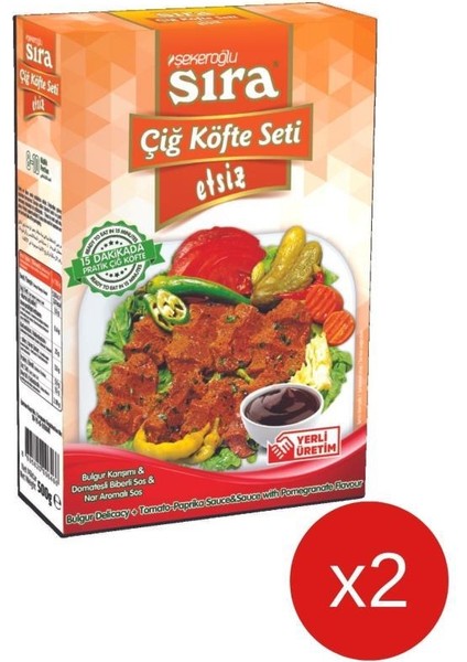 Sıra Çiğ Köfte Seti Etsiz 2 x 500 gr