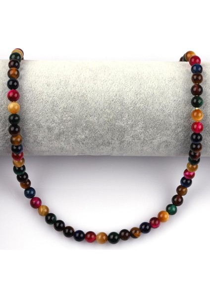 Renkli Kaplan Gözü Doğal Taş Dizi 6 mm Küre Kesi fiyatları