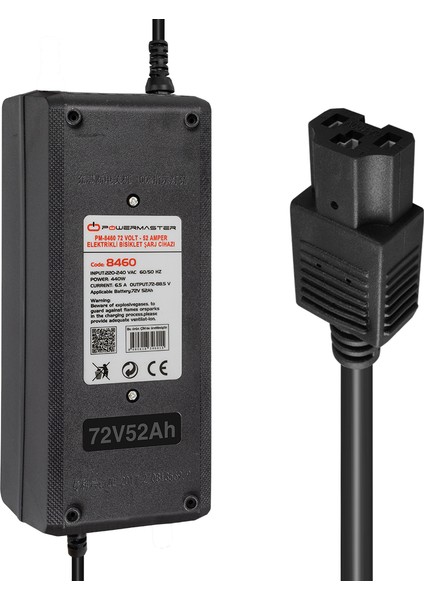 Powermaster 72 Volt - 52 Amper Elektrikli Bisiklet Scooter Şarj Cihazı PM-8460