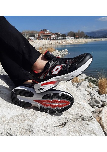 Athens Siyah-Kırmızı Hafızalı Ortopedik Hafif Spor Ayakkabı fiyatları