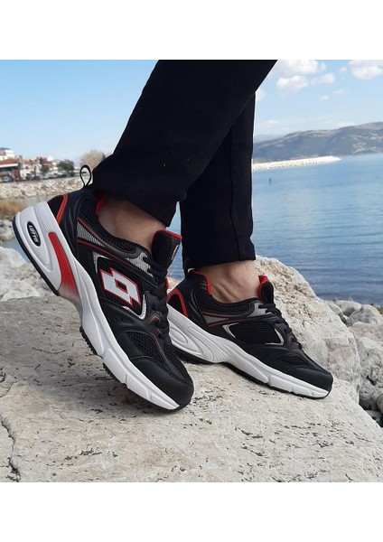 Athens Siyah-Kırmızı Hafızalı Ortopedik Hafif Spor Ayakkabı fırsatları