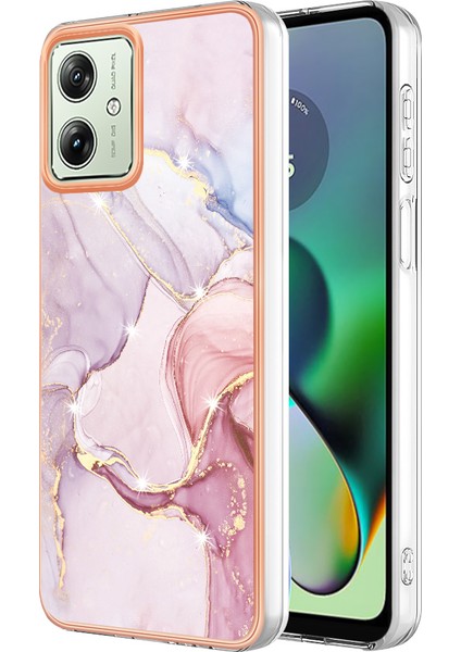 Motorola Moto G54 5g Elektrapılaşma Mermer Desen Telefon Kapağı (Yurt Dışından)