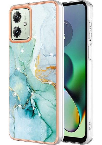 Motorola Moto G54 5g Elektrapılaşma Mermer Desen Telefon Kapağı (Yurt Dışından)