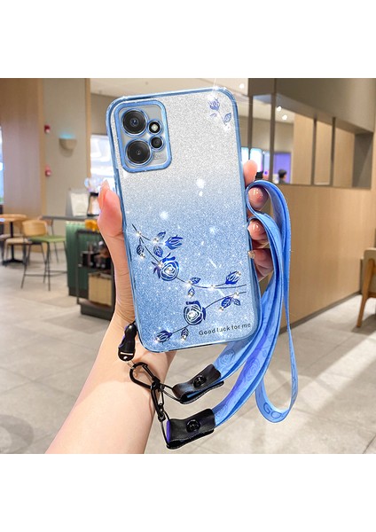 Motorola Moto G Power 5g Strap Rhinestone Glitter Telefon Kapağı (Yurt Dışından)