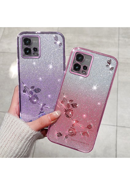 Motorola Moto G72 5g Tpu Case Rhinestone Çiçek Telefon Kapağı Taşıma Kayışı (Yurt Dışından) fırsatları