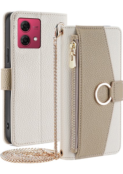 Motorola Moto G84 5g Pu Deri Deri Stand Crossbody Cüzdan Telefon Kapağı (Yurt Dışından)