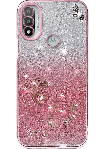 Motorola Moto E20 Tpu Case Glitter Rhinestone Telefon Geri Kapak (Yurt Dışından)