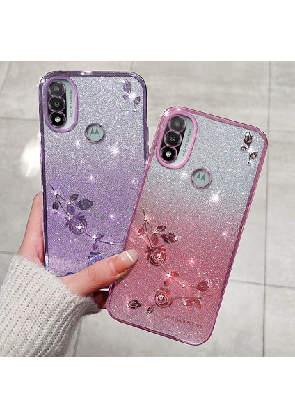 Motorola Moto E20 Tpu Case Glitter Rhinestone Telefon Geri Kapak (Yurt Dışından) fırsatları